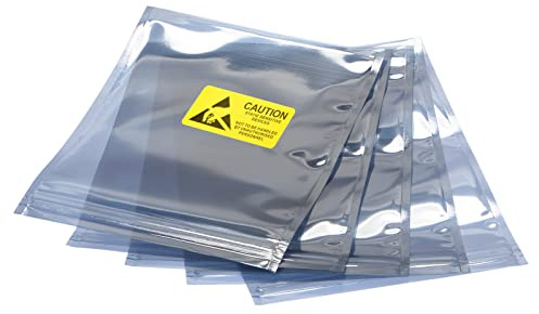 sourcing map Anti Static Bags Shielding Bag 10pcs 8.3x9inch(21x23cm) Resealable with Labels for Hard Drive HDD SSD