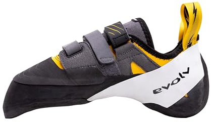 EVOLV Shaman Rock Climbing Shoe for Sport, Bouldering, & Multi-Pitch Climbing - Gold/Grey/White - EU Size: 42.5 - US Size: 9.5 Men's / 10.5 Women's