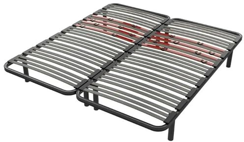 Miroytengo Somier XL 160x190 cm multiláminas Tubo 40x30 mm láminas de Haya con Pletina de Unión y 8 Patas