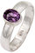 Goyal Jewels Amethyst Edelstein Silber Ring Massiv 925 Sterling Silber Band Ring Alle Größen Männer Frauen Ring Geschenkartikel Aussage Handgemachter Schmuck GESR127 (60 (19.1))