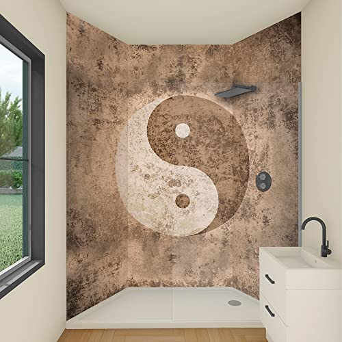 yourplate Duschrückwände mit individueller Größe (3 Rückwände – Premium Matt – spa25) – Duschrückwand Alu mit Feuchtigkeitsschutz – Rückwand Dusche zur einfachen Montage
