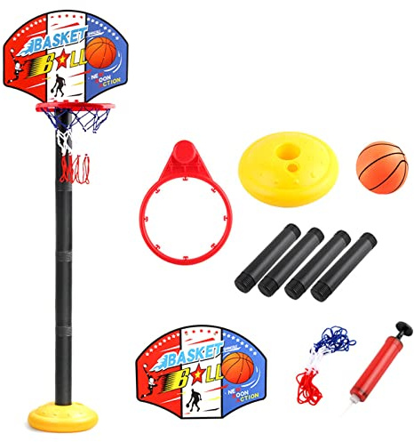 TAYSTE Basket intérieur pour Enfants - Ensemble Support Panier Basket réglable | Ensemble Jeu Basket-Ball Équipement Sports Plein air intérieur pour Enfants garçons