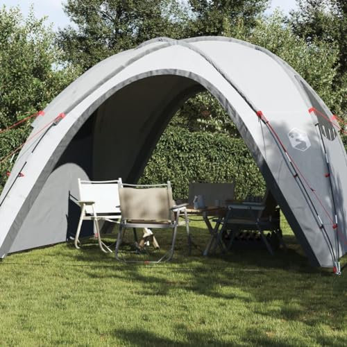 Gecheer Tienda de fiesta blanca 360 x 360 x 219 cm tafetán 190T, cenador de exterior, parasol, cenador con tela, pabellón de jardín, carpa para fiestas, cenador para barbacoa, A94371