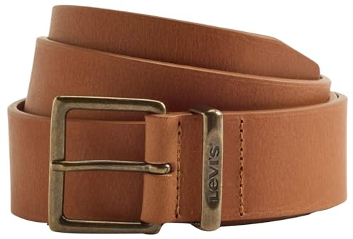 Levi's Ceinture en cuir rouge pour homme, marron marguerite, 120, Marron, 120 cm