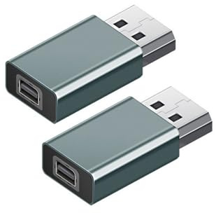 Qsvbeeqj DisplayPort till Mini DisplayPort-adapter i aluminium kompatibel med 4K till 60 Hz för tydlig grafik