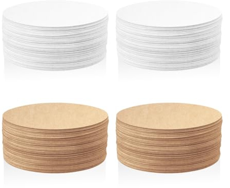 IDNVFY 400 Kaffeefilterpapier, Rundes Filterpapier, Kaffee -Brauwerkzeuge, Kaffeezubehör.