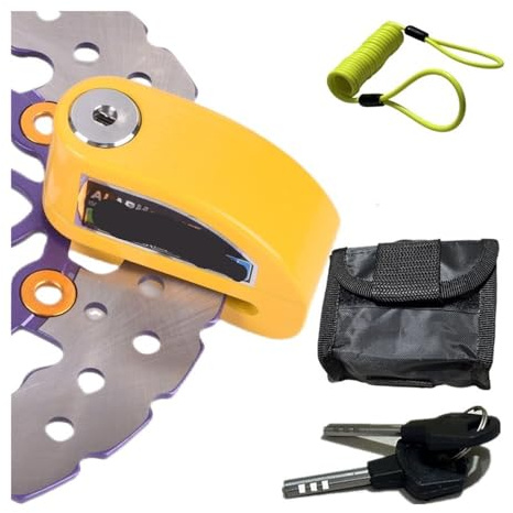 Candado De Freno Disco para Motocicleta Bolsa Cuerda Recordatorio Seguridad para Bicicleta Disco Candado(Type g)