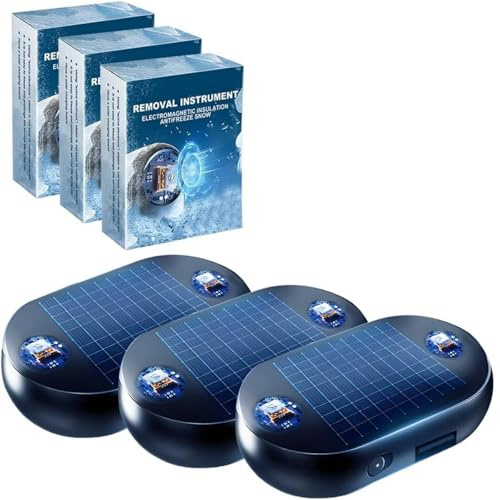 Genérico Instrumento de eliminación de Nieve anticongelante, Desiclador de Coche electromagnético, Congelación de interferencia Molecular, Parabrisas Instrumento de eliminación de Nieve (3pcs)
