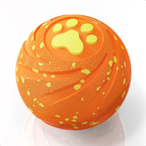 VNAKIO Giocattolo per cani – Palla interattiva, Air Self Moving Dog Ball per cani, giocattolo intelligente per cani, regalo di compleanno, ricaricabile USB (arancione)