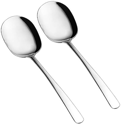 SIAIQIANG Extra-Large Serving Spoons Set,Food-Grade 18/8 Stainless Steel,11.4-Inch Serving Utensils Set,Ideal for Salads, Pasta Platters,Mashed Potatoes,Buffets,and More (2-Pack)