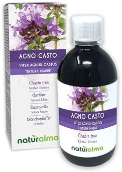Sauzgatillo (Vitex agnus-castus) frutos Tintura Madre sin alcohol Naturalma - Extracto líquido gotas 500 ml - Complemento alimenticio - Vegano