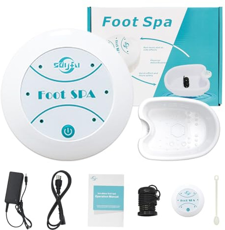 Ionic Foot Spa at Home Detox and Cleanse, 2.0 Ion Leg Spa, Ionic Detox Foot Bath Machine with Professional Tub Basin, Body Calf Relaxed and Relieved (Without Basin)