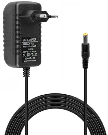 Azlanway 9V Netzteil Ladegerät DC Adapter 9V 2A Universal AC zu DC 100V-240V Transformator, kompatibel mit Keyboards, Gitarrenpedalen, Label Maker, Radios