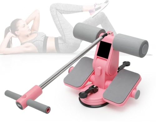 Sit Up Bar portatile, autoaspirante per sit-up con corda di trazione e ventose, attrezzo per addominali per la casa, attrezzo multifunzione per allenamento addominale e core, aiuto per la casa