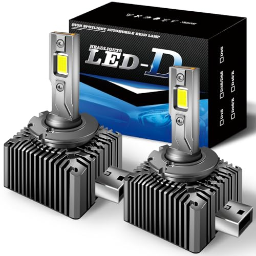 D1S LED Lampadina, per Auto a Prova di Errore Canbus 36000LM 100W Auto D1s Xenon Kit, 6500K Lampadine Per Fari, Sostituisci Lampadine Allo Xeno HID OEM Plug and Play - 2 Lampade (D1S-36000LM)