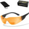 HSE® SportEyes® | BIFOKAL: +2,50 DIOPTRIEN | Sportbrille mit Lesehilfe | HLT® Kunststoff-Sicherheitsglas nach DIN EN 166 | Sportbrille, Fahrradbrille mit Nahsichtkorrektur | Brille: Sprinter 2.3