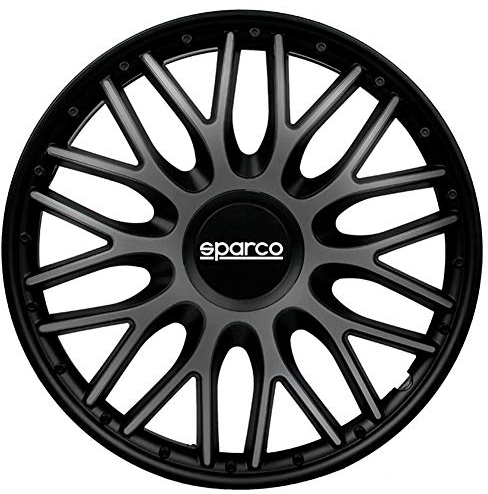 Sparco Spc1496Grbk Set Copricerchi 4 Pezzi Roma 14 Pollici Grigio/Nero, Grey
