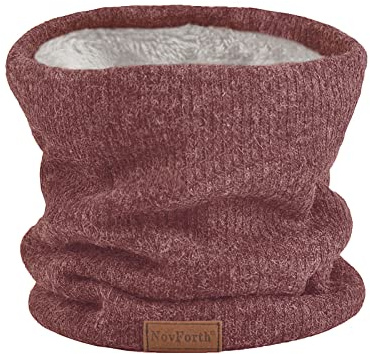 NovForth Bufanda Mujer Hombre Invierno Bufanda Tubular Unisex con Doble Cara de Punto y Forro Felpado Calentador de Cuello Engrosado y Elástico para Ciclismo Cold Weather