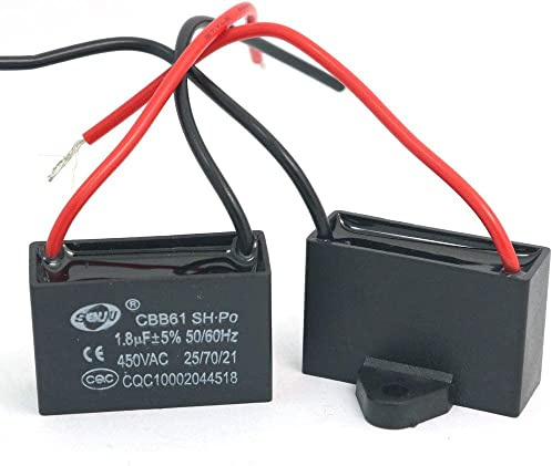 Fasizi 2st CBB61 1.8uF 450V AC 50/60Hz Luftkonditioneringsfläkt Motor Körkondensator