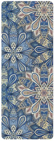 FANSU Tragbare Reise Yogamatte 1,5mm Dick Faltbare Gymnastikmatte, Weich Leicht Übungen Trainingsmatte für Yoga, Pilates, Bikram, Stretching, Training und Bewegung (185x68cm,blaues Mandala)