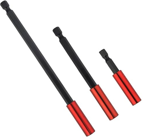3Pcs Magnetic Bit Holder 1/4 Inch Hex Shank Drill Bits（50mm, 100mm, 150mm） | Screwdriver Extension Impact Bit Holders Universal for Impact Drill Hex Extension Bar Holders Adapter