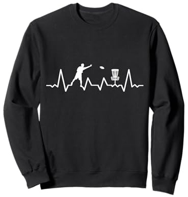 Disc-Golf-Player Disc-Golfing Game Cardiogram Disc-Golf Felpa