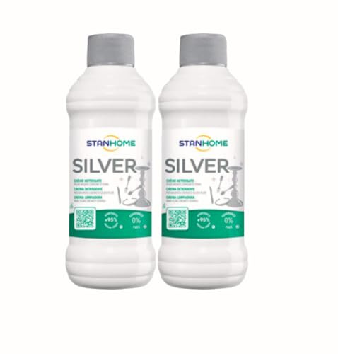 Stanhome Silver Lot de 2 crèmes anti-ternissement pour argent, chrome et argent