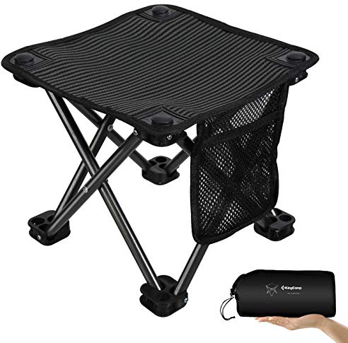 KingCamp Mini Klapphocker Falt Hocker Camping Angel Sitz Stahl 650g Leicht 150kg