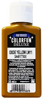 Resin Pro Colour Fun Oxide Yellow Dye Colour, Colouring Liquid for Transparent Epoxy Resin, Ideal for Arts, Hobbies and DIY- 25ml