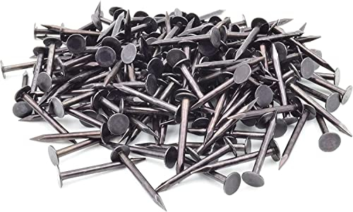 Design61 50 g per pettine, 1,6 x 16 mm, chiodi a testa tonda grande, punte lunghe affilate brunite (circa 190 pezzi)