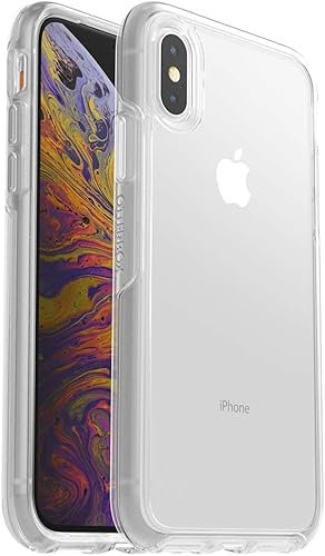 OtterBox Symmetry Clear Series Schutzhülle für iPhone Xs und iPhone X, transparent, ultradünn, kompatibel mit kabellosem Laden, erhöhte Kanten schützen Kamera und Bildschirm, keine