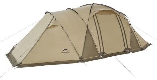 Naturehike Aries Familienzelt 4-6 Personen Wasserdicht Tunnelzelt Groß Stabilzelt Festival Campingzelt für Familie Garten Festtage, Camping, Wandern, Trekking