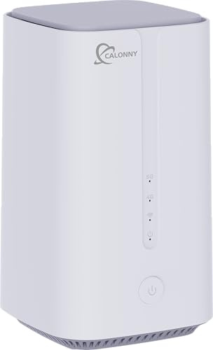 Calonny 5G Router mit SIM WIFI 6 AX3000 2 Port WAN/LAN 5G NR TDD Max.4.61Gbps (s DL)/1.25Gbps(s) UL Dual Band Modem 2.4GHz 5.0GHz 802.11 a/b/g/n/ac/ax