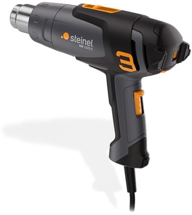 Steinel Pistola de aire caliente HM 1920 E, 2000 W, 80-600°C, pistola de aire caliente con calefacción cerámica, para retracción, filmación y soldadura de plásticos