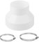 Amentalove Abluftschlauch Adapter 150 mm auf 100 mm, Reduzierstück Reduzierverbinder mit 2 Edelstahl Schlauchschelle, ABS Universal Reduzierstück für Lüftung Rundrohr Ventilation Lüftungskanal