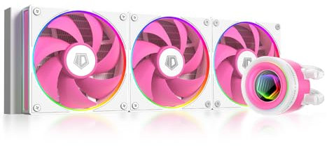 ID-COOLING FX360 INF PINK Edition 360mm Liquid CPU Cooler, AIO Cooler with ARGB Infinity Mirror Effect, 3x120mm Daisy-chained Fans Low-noise Operating 29.9dB(A) Max., Intel & AMD Compatible