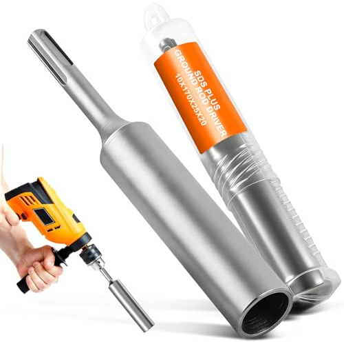 Battipalo per dispersore di terra Battitore per dispersore profondo SDS PLUS Ø 20 mm Manicotto per picchetto di messa a terra Asta di messa a terra Strumento di battitura per l'inserimento di
