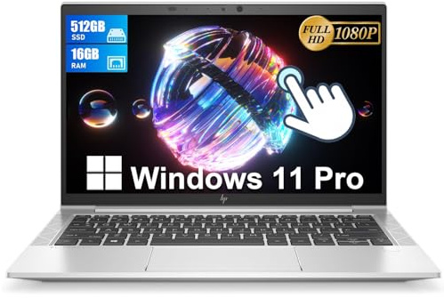 HP Elitebook 830 G8 Ordinateur portable tactile professionnel 13,3 FHD Intel Core i7-1185G7, 16 Go de RAM, SSD 512 Go, clavier QWERTY américain, Windows 11 Pro (reconditionné)