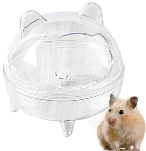Générique Hamster Sand Bath - Hamster Cage | Boîte de bain de sable | Accessoires Chinchilla | Hamsters Sands Baths Scoop Golden Bear Salle-Ispill Atecillable, de entièrement transparent entièremen