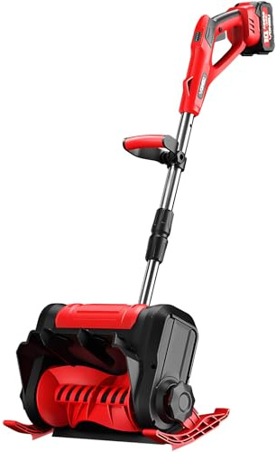 Sladdlös snöskyffel, 20V 30 cm elektrisk snöslunga med 4,5 Ah batteri, 160 kg kapacitet, 7,6 m kastlängd, lätt 4,5 kg design för uppfart och uteplats