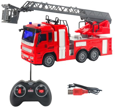 Giocattolo per auto camion dei pompieri - Giocattolo per veicolo camion dei pompieri telecomandato, piccoli giocattoli sicuri per bambini, simulazione di autopompa antincendio, | | Macchina da gioco e