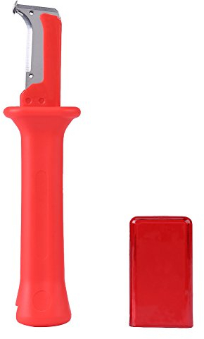 1 PC Couteau à dégainer Portable Couteau de Câble Isolé Coupeur Electrique de Câble Décapant de Fil avec le Chapeau Rouge