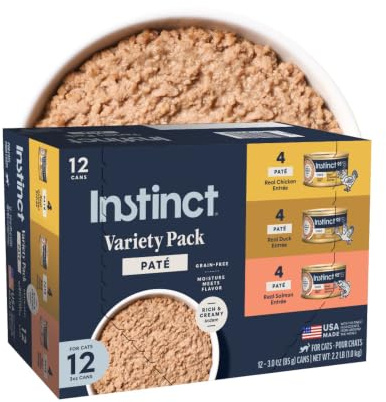 Instinct Original Grain Free Recipe Variety Pack Natural Wet Canned Cat Food by Nature's Variety, 3 Ounce (Pack of 12)