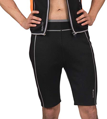 SaunaTek Men's Sauna Sweat Suit Shorts for Exercise and Heat Training, Neoprene, X-Large