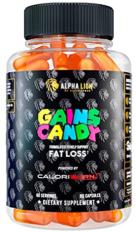 ALPHA LION Gains Candy, Pills that Support Weight Loss, Energy Supplements, 100% Natural Extract, Calorie Burning, Regulates Healthy Metabolism, 60 Capsules (Fat Loss - CaloriBurn®)