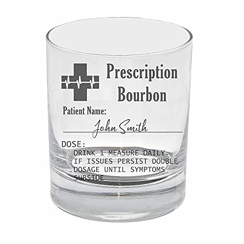 Always Looking Good Personalised Engraved Prescription Bourbon Whiskey Tumbler Glass with Name Novelty Funny Birthday Fathers Day Gift 10oz 305ml - Presents for Men and Women (Empty Glass)