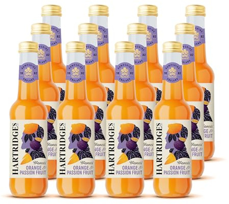 Hartridges Orange & Passionfruit Juice 275ml Glass Bottles - Pack of 12