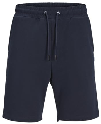 JACK & JONES Pantalones Cortos de Sudadera Bermuda Ajuste cómodo hasta la Rodilla con Bolsillos Laterales, Color:Azul-2, Talla:XL