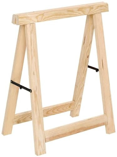 Mondo Viro Cavalletto per base di appoggio in legno di pino marittimo pieghevole (Altezza: 100 cm)