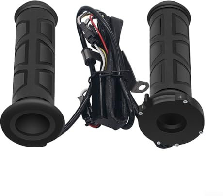 DAZZLEEX Manopole riscaldate per moto, copertura per manubrio elettrico da 22 mm, per interruttore ultra sottile, copertura rimovibile sigillabile DC12 V nero